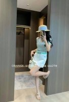 qx.9722 Chane 25夏季新款后背口袋贴布工艺洗水白色牛仔短裤配腰带 Sml