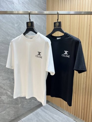 Celine 赛琳 2025年春夏新品上新 三标齐全 丝光棉圆领短袖T恤 好货不用过多介绍 看细节 专柜码数：M-Xxxl 175 140建议L，