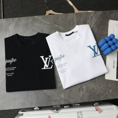 顶级复刻 高端定制 Louis Vuitton 路易威登Lv 新款前后印花休闲短袖T恤 - 款号: 3314 - 颜色：黑色 白色 - 购入原版开模打造，全套定
