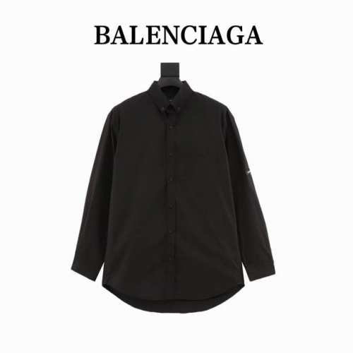 本地自取260 balenciaga/巴黎世家 Blcg 24Fw 手臂硅胶袖标长袖衬衫 轻奢主义 男女日常通勤穿搭必备单品 正确版本 随意对比 详细特征 ·