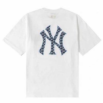 高端品质Mlb Ny洋基队 胸前刺绣款 Ny新品印花圆领套头短袖T恤 男女情侣同款，面料采用纯棉双纱，面料亲肤舒适透气，触感细腻Ny洋基队情侣烫印T恤，定制宽松