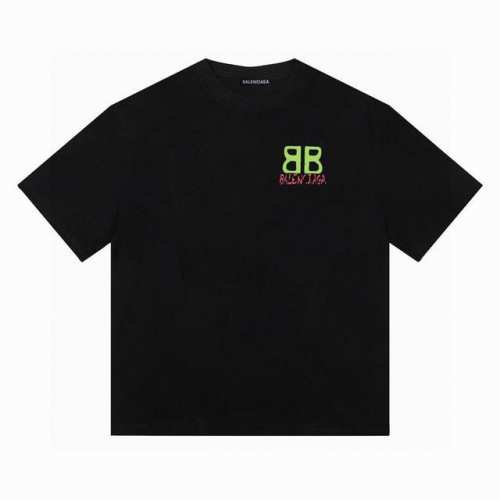 balenciaga巴黎世家Bb涂鸦短袖半袖T恤 采用260G双纱100%精梳纯棉面料 螺纹定织定染无色差！采用过肩拉条工艺，百洗不变形！ -采用高端印花，百洗