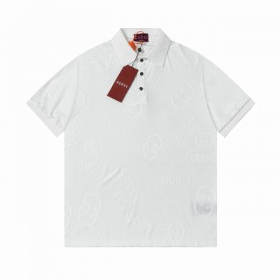 Gucci古驰布匹提花polo短袖 冰感纯棉面料 面料手感扎实 采用高工艺提花 非常有档次 贴身柔软细腻 饱满立体的胶质印花细节 非常精致 显品味 符合当下的潮