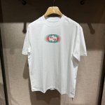 补单回货 上新，宽松版型Gu##I印花细节全棉短袖T恤。订织全棉面料质感好，面料舒适亲肤。颜色:黑，白色。尺码:S-M-L-Xl。