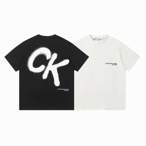 Calvin Klein Ck 涂鸦字母印花短袖T恤 男女同款情侣短袖T恤-顶级版本 260克双纱面料质感非常细腻 手感柔软平滑 弹性最好 穿着舒适 体贴合身