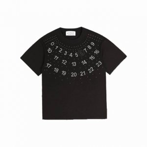 上新 高版本 maison Margiela马丁马吉拉Mm6 Ss23新款 乱码错乱数字弹幕印花情侣短袖T恤 顶级版本 面料 采用原版定制260G 26支重磅精