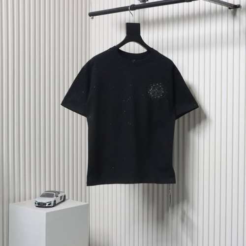 chrome Hearts 克罗心 铆钉满钻短袖 采用直喷进口机器印花 五金辅料均开磨定制正确配置 黑色2025克罗心正品包装 280克定制定染双纱棉 版型大