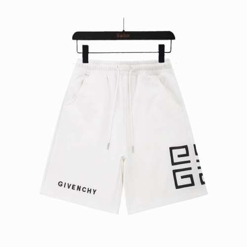 实拍细节图+尺码表 Givenchy 纪梵希 24Fw4G方格绣花短裤 专柜同款 经典字母刺绣 五分裤、高品质牛肚面料、特别手感、超级质感 舒适柔软透气 休闲宽