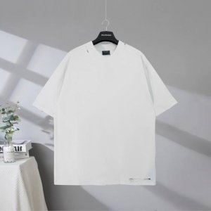 b181# 市场顶级品质 Balenciaga 巴黎世家2025Ss 美纹纸签字胶带磨破做旧短袖T恤 印花采用进口椭圆机印花工艺 市场顶级的质量 官网品质 罗纹