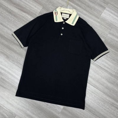 顶级最高版本 Gucci 古驰 酷奇 经典领子刺绣短袖半袖polo衫 男女同款 情侣款 宽松版型 最高版本 原版面料 高版本 高品质 所有细节 面料辅料工艺 全