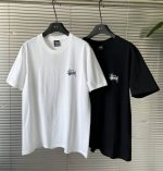 上新 Stussy Fw24 Built In Usa Tee pigment Dyed 背面英文Logo印花舒适圆领短袖T恤 男女同款 辅料：原版拆解开发，一