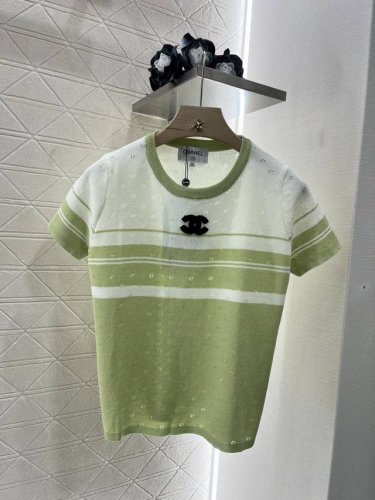 Chane*新品 撞色条纹针织上衣