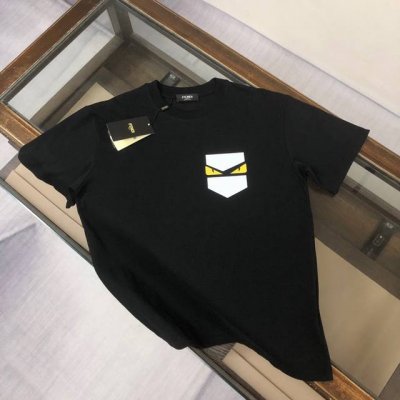 款号：G2170 Fendi 芬迪 2025夏季新款圆领短袖T恤！ - 260G双纱纯棉顶级面料 手感柔软 百分百纯棉独家出货 定染硫化黑无尘处理面料 -面料：