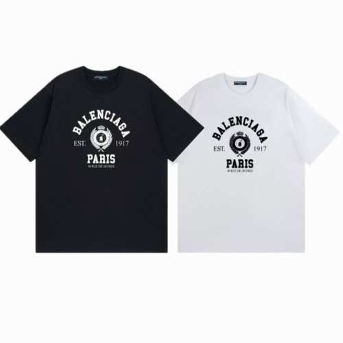 Balenciaga 巴黎世家 25Ss paris麦穗皇冠印花短袖 高版本 重工 短袖T恤 顶级用料 限量发售！ 面料：250克 双纱双股用料 预缩定型 具有