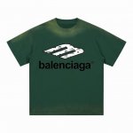 高端品质 Balenciaga 2025Fall 春夏系列 “M”Logo短袖T恤 采用进口康丽数码直喷印花 定染高品质潮牌32支加密双纱100%棉洗后280G