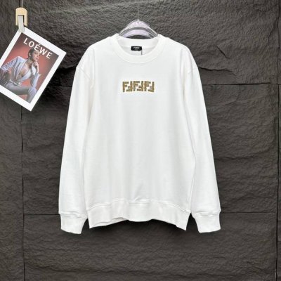 顶级最高版本 Fendi 芬迪 Ff 经典刺绣字母Logo圆领卫衣 男女同款 情侣款 宽松版型 最高版本 原版面料 高版本 高品质 所有细节 面料辅料工艺 全部