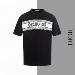 款号#Z43 迪奥横线字母针织短袖 Dior官网一致款式 面料：仿羊毛精品纯棉针织 同缸同色织染螺纹 颜色一致 配套：三标齐全 纸板 油纸 码贴包装 做前均经过