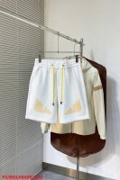 L642 Fd芬迪 网布百慕大短裤，本款短裤选用客供面料打造，380克重，网眼面料嵌饰，以小怪兽眼睛点缀，细节拉满！运动时尚！尺码：M-3Xl