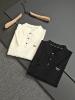 prada 凉爽透气正宗伊力特面料针织T恤 码数：48-56 颜色：黑 白 两色 型号：522012015