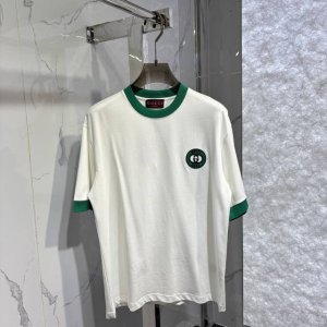 Gucc1 新款撞色短袖T恤 颜色：黑色 白色 尺码：M~3Xl