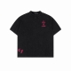 chromehearts 克罗心 25Ss 走秀款十字架贴布刺绣水洗烧花短袖T恤 定制面料300克双纱 后背一整块大贴布 成本极高 美式酸洗做旧原身布激光烧花贴