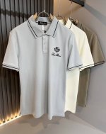 Loro piana诺悠翩雅 2025春夏男士polo衫，最新的贸易订单短袖T恤，全品相！！网红款！采用Logo图案压胶设计！上身舒适透气，不僵硬，整体有着丰富