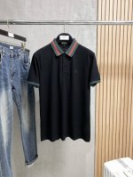 古驰 Polo，2025春夏新品，专柜同步有售，简约时尚休闲Polo短袖，原版进口面料，舒适透气，顶级刺绣工艺字母图案装饰Logo，档次极高，独特设计，上身时尚