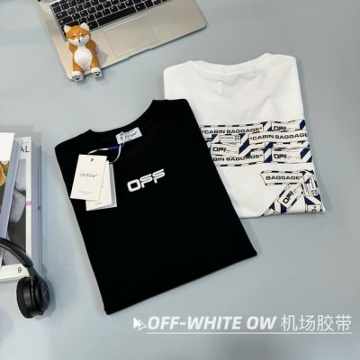 off-White Ow经典机场胶带箭头印花短袖圆领情侣款T恤 轻奢主义，男女日常通勤穿搭必备单品，正确版本，随意对比！ 高品质240克高克重爽滑面料，保证舒适