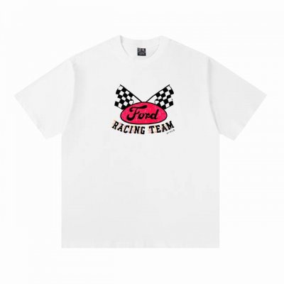 Vt2508 复古美式短袖T 颜色：白色 码数:S-Xl 复古福特汽车公司“赛车队” T 恤 福特汽车公司于 1903 年在密歇根州底特律成立。从那时起，福特就