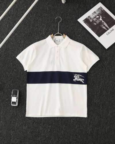 供 顶级复刻 Burberry 巴宝莉 25Ss 经典战马扎染Logo短袖polo衫 面料采用定制240G珠地棉面料，定制定染 非普通面料 精选高档珠地网眼布棉