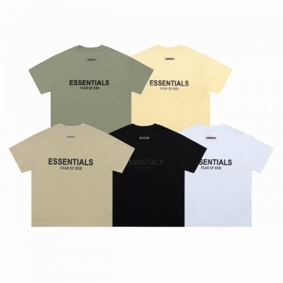 Fear Of God Fog复线 #F21 Essentials 背面硅胶字母Logo 颜色：果绿 杏 驼色 黑色 白 尺码：S~Xl