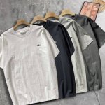 高品质 Lacoste法国鳄鱼男装经典基础款7色休闲纯棉舒适短袖正肩T恤 官网新款 胸前经典刺绣Logo 高品质货全棉220克洗水面料 ！柔软舒适！品质超好！基