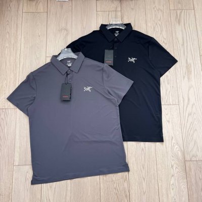 特价 特价商品不退换 黑色M 4 灰色M 4 L 1 Xl 1 始祖鸟Arc,Teryx男子短袖冰丝速干Polo衫夏季新款简约运动健身上衣 韩国进口冰丝速干面料