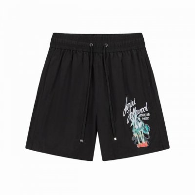 dk017# ,Amiri数码印花，清凉爽肤休闲运动沙滩裤，颜色：黑色，尺码：S M L Xl