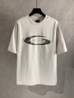 高品质 Balenciga 巴黎世家 渐变标识字母圆领短袖T恤 ，采用前渐变印花工艺 纯棉柔软面料，对色定染面料，超精细平网工艺，潮流感十足，定染纯棉面料，Os