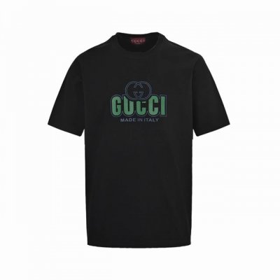 Gucci 古驰 25Ss 硅胶字母印花短袖 面料经过2次高温缩水固色 不变形不缩水不起球 26支280G紧密双纱面料 配320G双纱拉架十字紧密高克重螺纹 螺