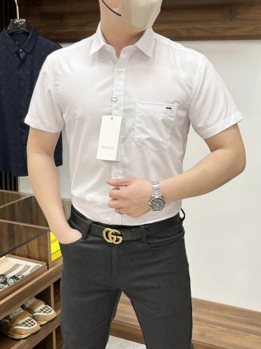 Gucci 古琦- 2540Ss专柜时尚大爆款衬衫 休闲时尚外穿 内搭必备款 舒适好看上身可见 定制进口高端丝光面料 面料手感细腻 贴身舒适不扎肉 穿着时尚有型