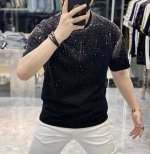 纪梵希 2025Ss蛇年贺岁款春夏精品满钻短袖T恤 官网同步 高端品质 定制顶级丝光棉面料，顶级大厂1:1制作，时尚大牌重工艺Logo设计，手感柔软细腻 穿着亲