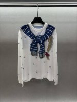 2680 Spring And Summer ！Fordar*E，福蝶涂鸦罩衫， 海盐味小碎花搭配甜美蝴蝶结图案，超有设计感一款！ 可爱趣味十足，随意搭配一整个