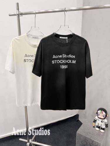 款F35 Acne Acne Studios 1996经典破坏纪念短袖T恤系列 面料采用2原版40%麻60%棉面料轻微褪色做旧 ，全边磨破 谁穿谁好看系列各大明