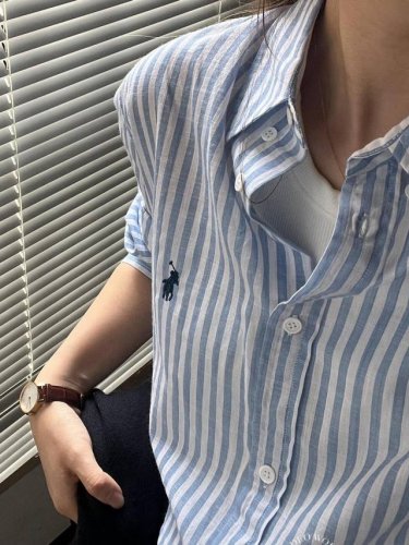 2249# Ralph Lauren拉夫劳伦 纯棉条纹衬衫 小马标刺绣 M 85-105斤 L 105-125斤 Xl 125-145斤 2Xl 145-165