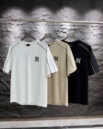 刺绣款放心推不下架 Mlb洋基队2025夏季新款索罗娜纯棉户外运动短袖T恤！ 夏季首选的一款短T，研发专利索罗娜260克纯棉料， 透气舒适排汗性能非常好，上身面