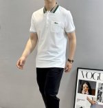 Gucc*古齐25S新品翻领polo.原单推荐！这款纯棉polo衫采用亮眼的撞色条纹衣领，经典Gucci配色.胸口口袋刺绣设计.以此致敬Gucci悠久的设计传承
