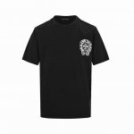 Chrome Hearts 克罗心 25Ss 水洗做旧梵文十字架印花短袖 面料:采用280克双纱爽滑面料、经过高温预缩处理克重高达300克，配套同缸1X1螺纹、