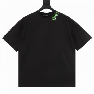 Balenciaga 巴黎世家 25Ss 双B可乐Logo多标识植绒印花短袖T恤 购入原版开模打造，全套定制辅料，所有细节完美还原 定织定染260G纯棉双纱紧密