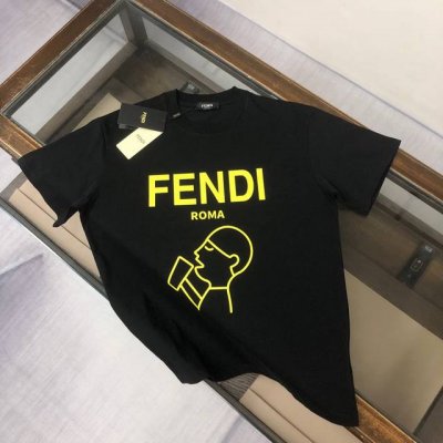 款号:F008 Fendi 芬迪 2025夏季新款圆领短袖T恤！ - 260G双纱纯棉顶级面料 手感柔软 百分百纯棉独家出货 定染硫化黑无尘处理面料 -面料：2