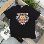 款号 Su714 高版本 2025新款Kenzo高田贤三刺绣老虎头图案Logo绣花休闲情侣短袖T恤 简单整洁的配色 吸睛且高端大气 胸前几十万针精工刺绣 依然保