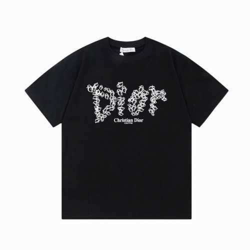 D1032 Dior 2025春夏新款首发专柜最新款短袖圆领T恤印花 -面料：260G双纱纯棉短袖，配套320G纯棉罗纹 原版面料 官方同款 男女同款 - 颜色