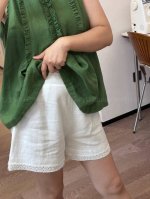 爆款上新现货 年春夏新款高腰设计A字松紧腰阔腿亚麻短裤 面料:100亚麻 里布:100棉 颜色:黑色 白色 尺码:S-Xl