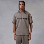 110 经典Fear Of God Fog Essentials橡胶字母复线短袖 六色定织定染260G 100%纯棉面16织底12织精梳棉螺纹选用350G100